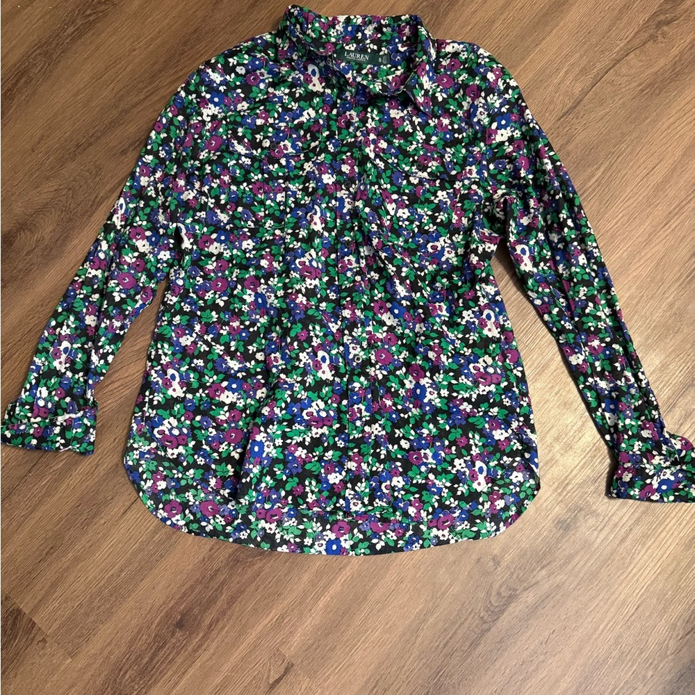 Ralph Lauren Floral Button Down Shirt - Multicolor